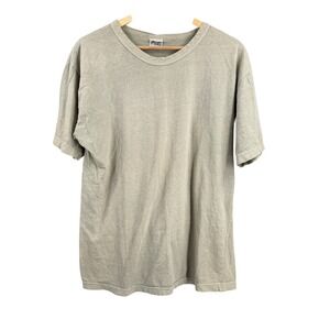 CP Shades Green‎ Micro-Striped T-Shirt 100% Cotton Mens Small Oversized Flaws